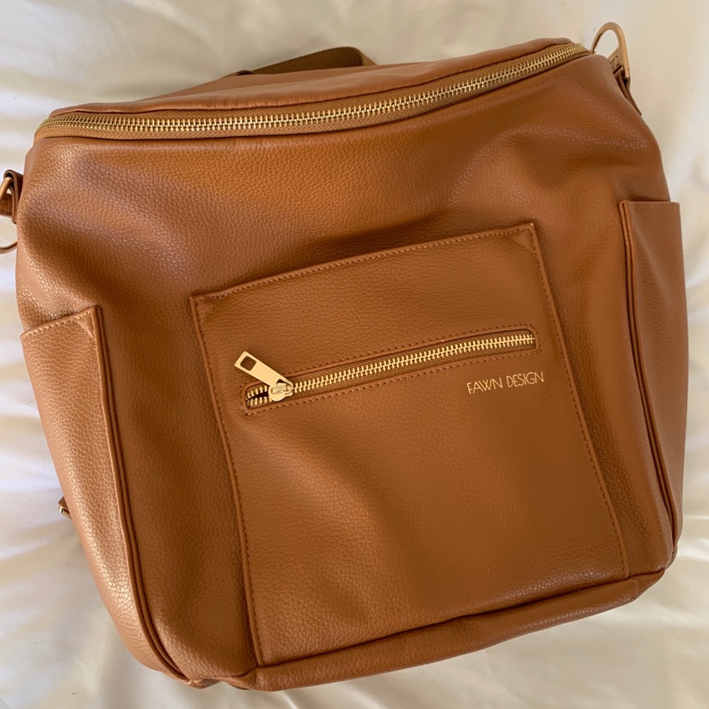 Fawn Design Original Diaper Bag Backpack in Brown